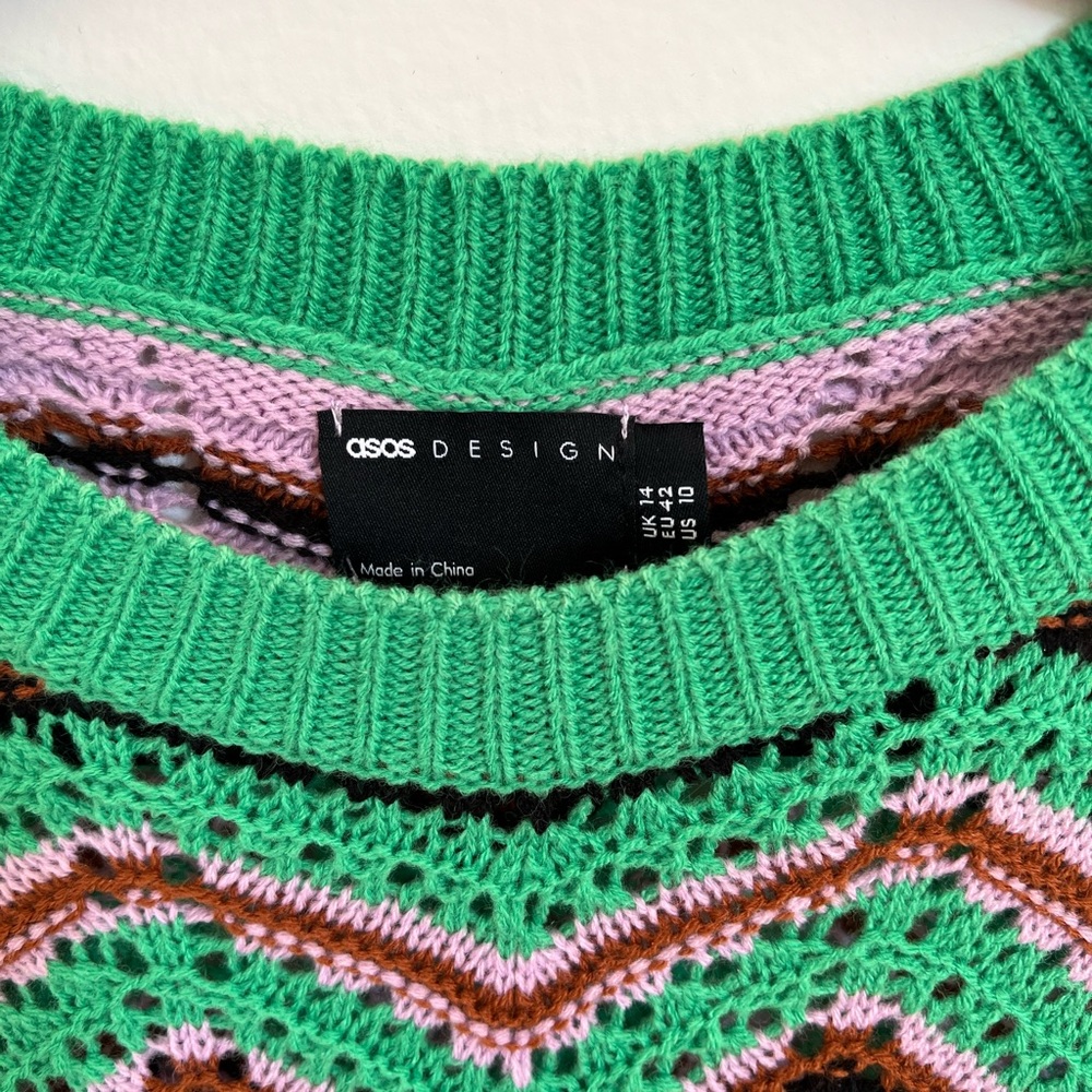 Knit mini tank dress - chevron stripe - Size US 10 - Picture 4 of 5
